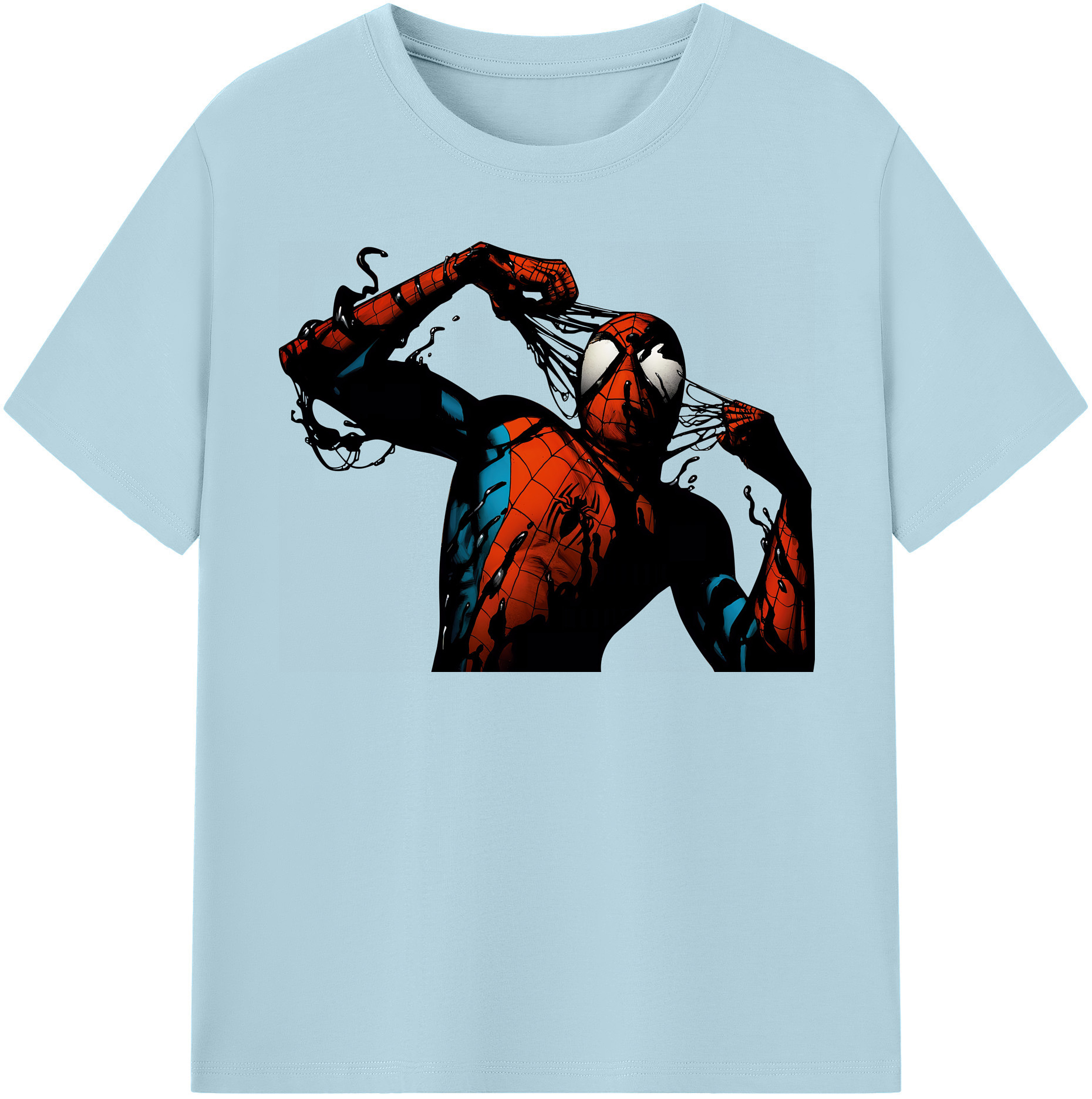 （画像用） Spider Man スパイダーマン 綿100％半袖Tシャツ（フロントプリント）